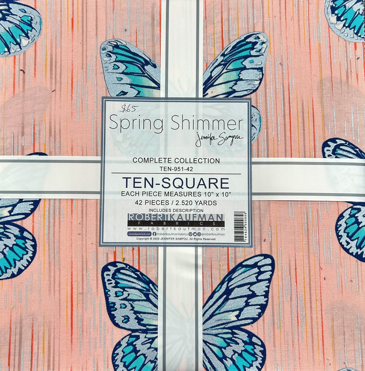 Spring Shimmer by Jennifer Sampou - 10 inch charm pack