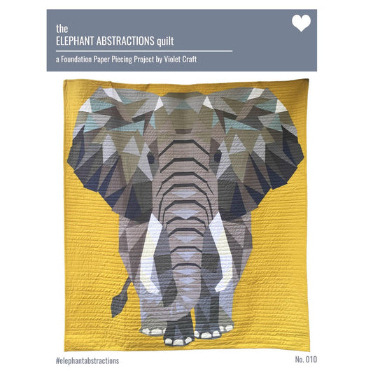 Jungle Abstractions Quilt Pattern - The Elephant by Violet Craft