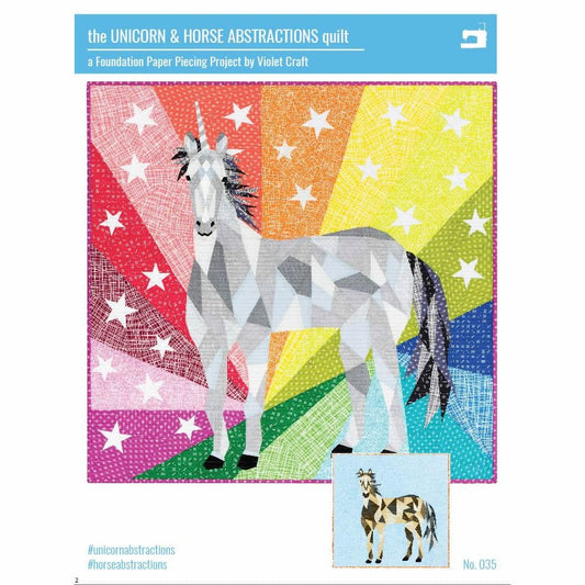 Unicorn or Horse Abstractions Quilt Pattern by Violet Craft