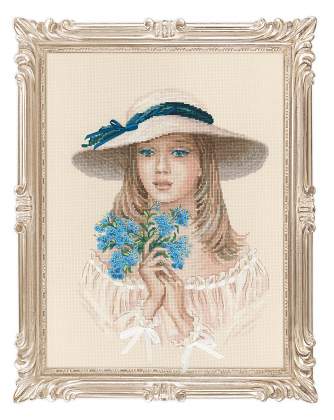 Premium Riolis Cross Stitch - Forget Me Not